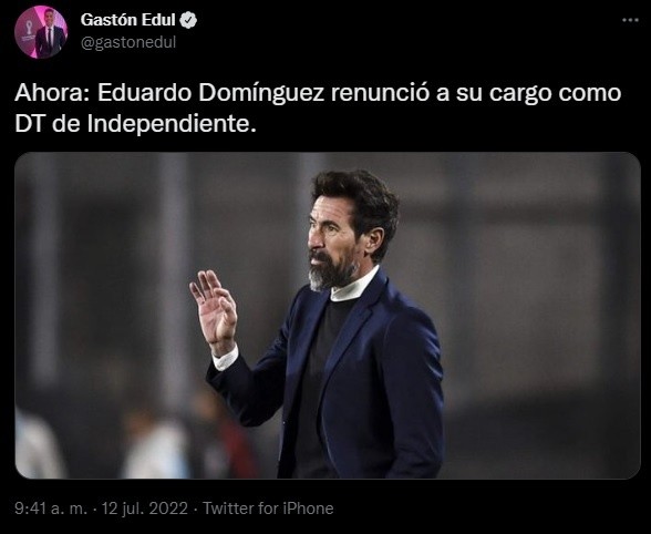 Se fue Domínguez.