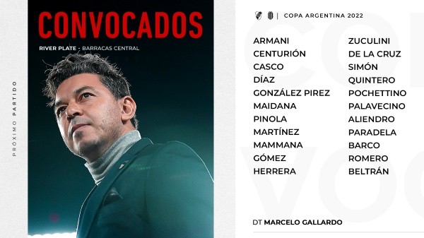 Convocados River (Foto: River Oficial)