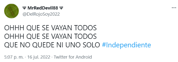 Independiente perdió la paciencia.