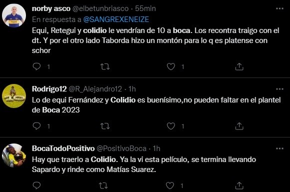 Los hinchas de Boca pidieron a Colidio.