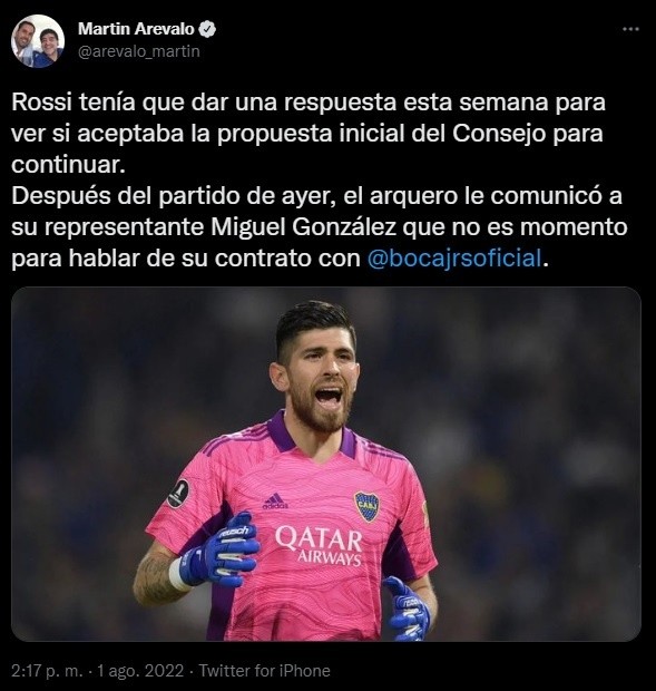 La decisión de Rossi.