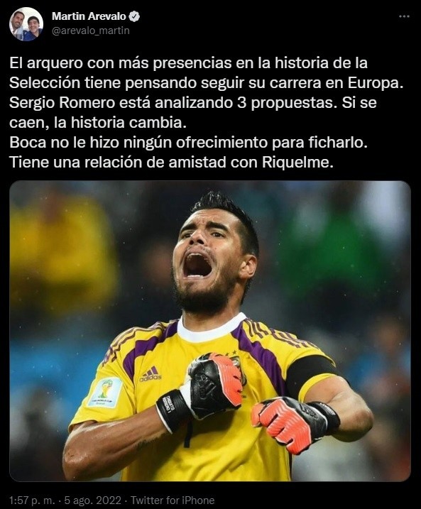 La postura de Romero.