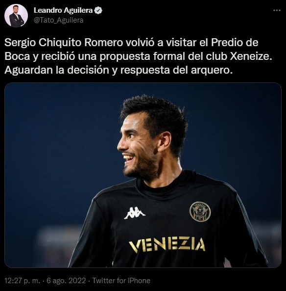 Romero, otra vez en el predio.