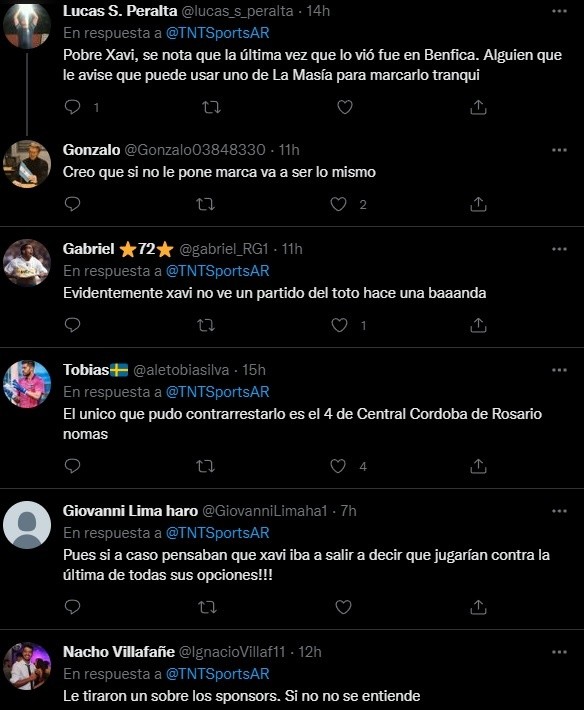 Los comentarios de los hinchas de Boca.