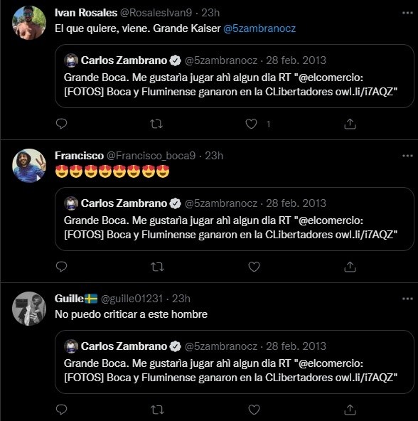 Los comentarios de los hinchas.