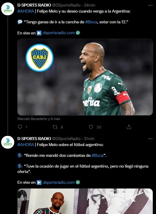 Habló Felipe Melo.