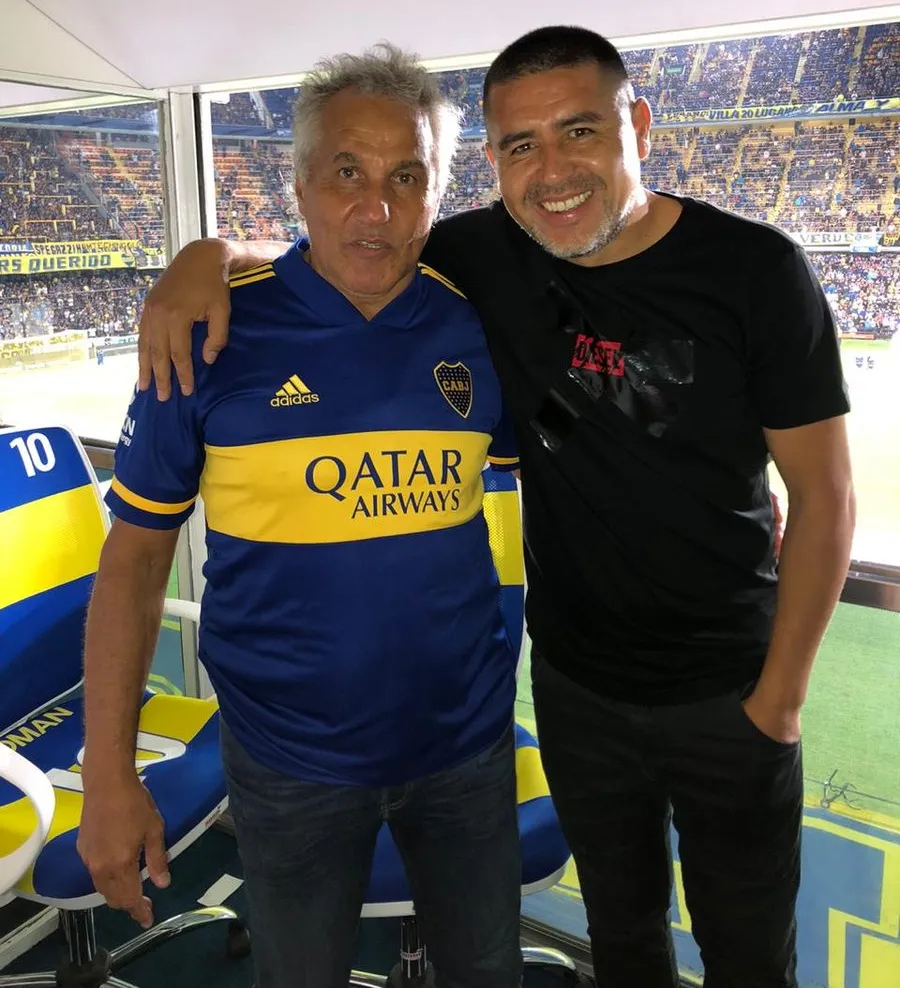 Alberto Márcico, en una de sus últimas visitas a La Bombonera.