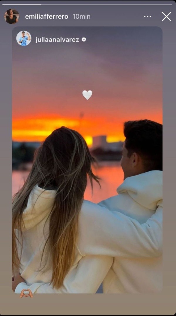 La historia que compartió Julián Álvarez