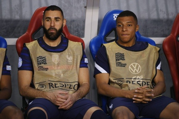 Benzema y Mbappé, las dos figuras más grandes de Francia (foto: Getty)
