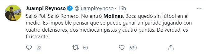 Los hinchas de Boca piden a gritos a Molinas.