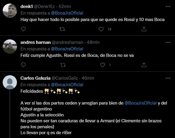 Los comentarios de los hinchas.