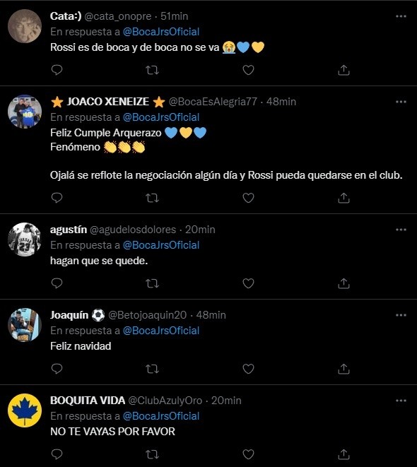 Los comentarios de los hinchas.