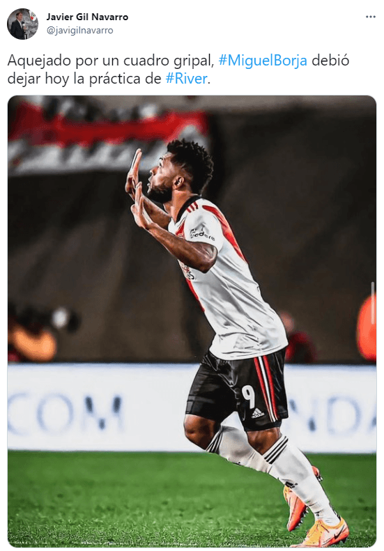 Otro titular tuvo que dejar la práctica con fiebre.