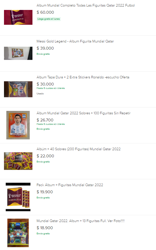 La fortuna que piden por las figuritas y el álbum del Mundial en la reventa.