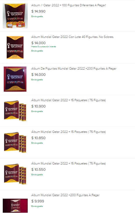 La fortuna que piden por las figuritas y el álbum del Mundial en la reventa.