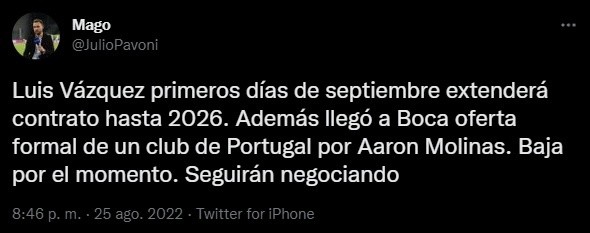 La situación de Vázquez.