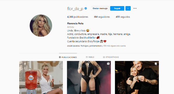 Flor Peña recuperó su cuenta de Instagram.