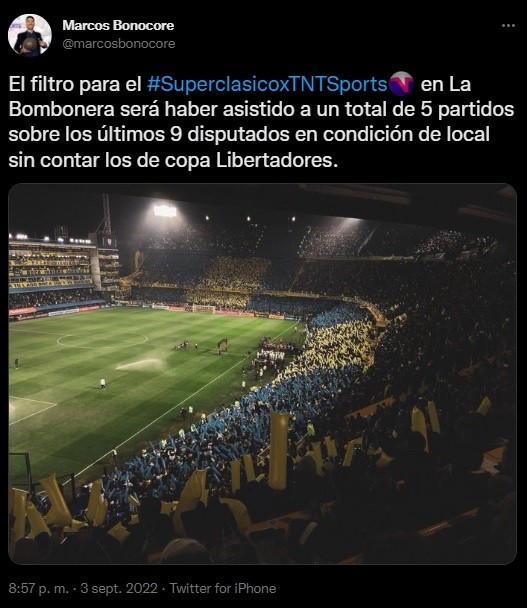 El filtro que pondrá Boca.