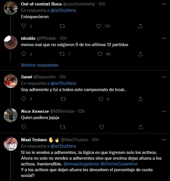 La reacción de los hinchas.