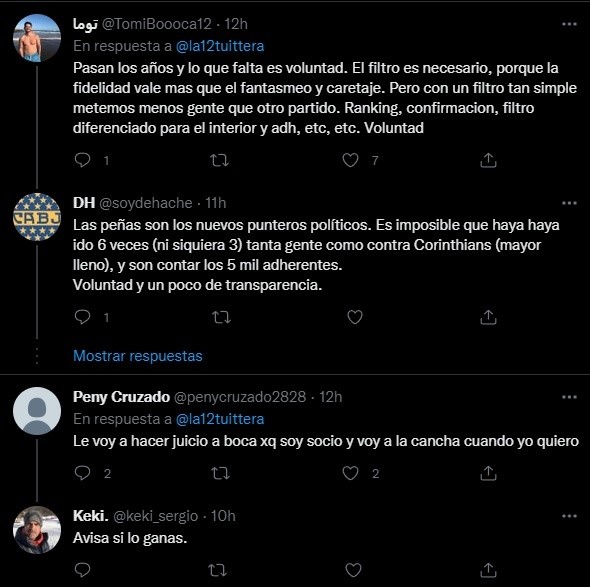 La reacción de los hinchas.