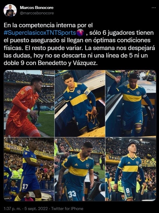 Los seis titulares que ya tiene Ibarra.