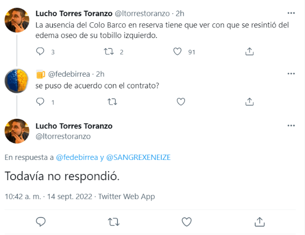 Preocupación por la renovación de Barco.