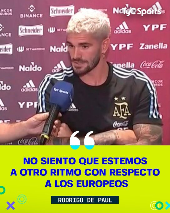 De Paul ya vive el Mundial de Qatar desde Miami. (TyC Sports)