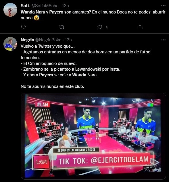 Los comentarios en Twitter.