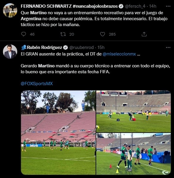 Las críticas a Martino.