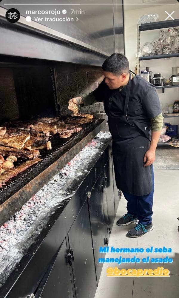 Asado en Boca Predio.