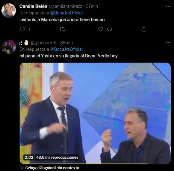 La reacción de los hinchas.