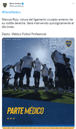Rojo será operado el lunes.