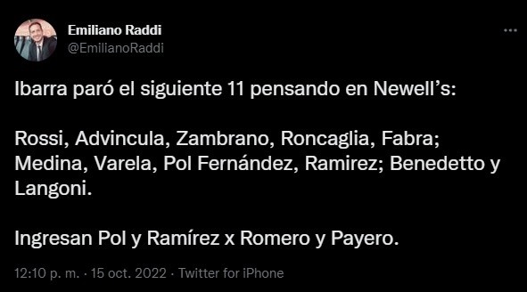 La formación de Boca.