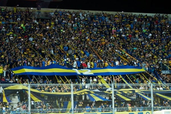 Hinchas de Boca en San Juan en un amistoso vs Universitario de Perú (foto: Getty)