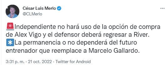 River ya tiene otro refuerzo para 2023.