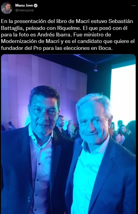 La foto de Battaglia con Ibarra.
