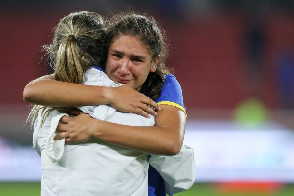 La emoción de Estefanía Palomar, autora de goles importantes. (CONMEBOL)