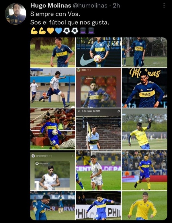 El tuit de Hugo Molinas.