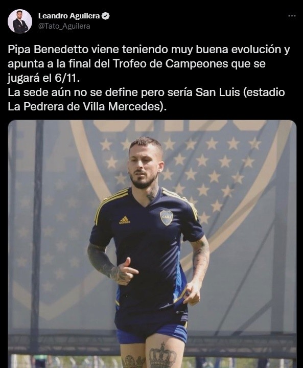 ¿Llega Benedetto?