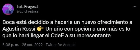 La nueva oferta para Rossi.