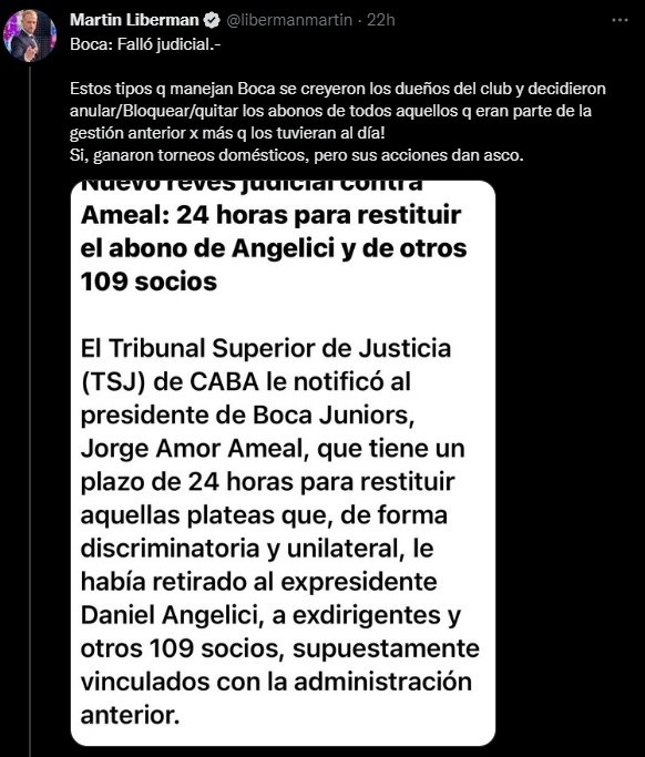 Liberman atacó con todo.