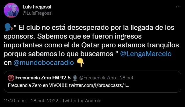 La situación de Boca y los sponsors.