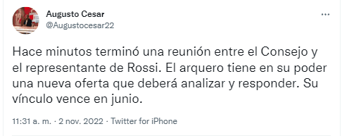 Boca quiere que Rossi se quede.