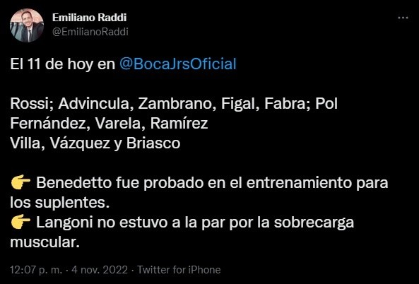 El posible equipo de Boca.