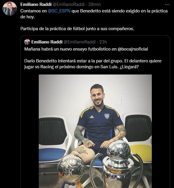 Exigieron a Benedetto.