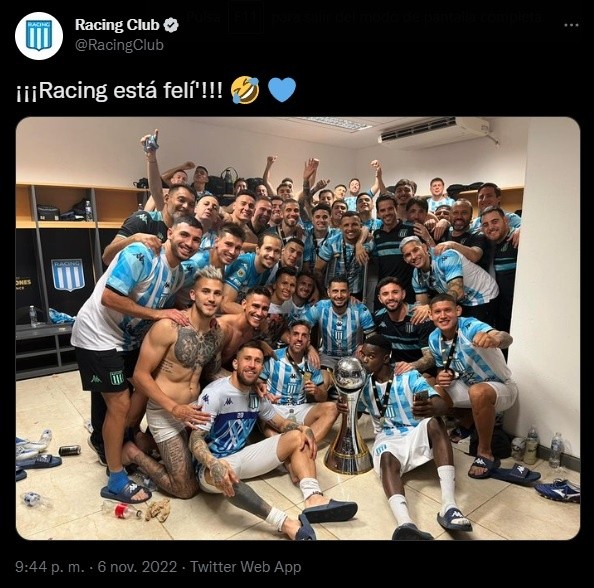 Los tuits de Racing.
