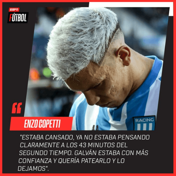 Enzo Copetti y su motivo para no patear el penal ante River.