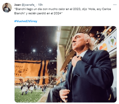 La tendencia sobre Bianchi que armaron los hinchas de Boca.