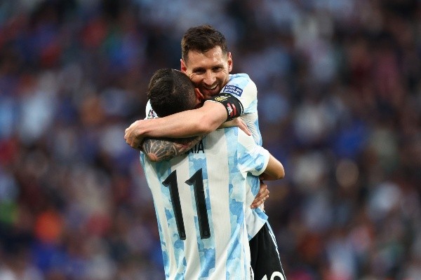 Lionel Messi y Ángel Di María, grandes figuras de la Selección Argentina (Fuente: Getty Images)