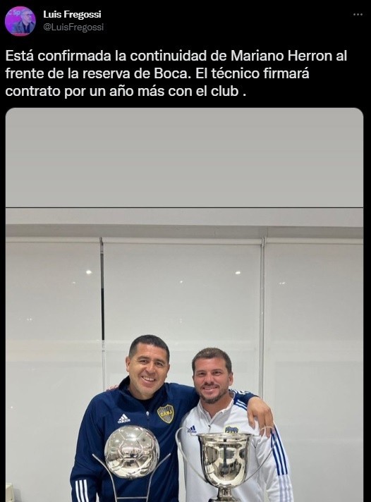 El futuro de Herrón será en Boca.